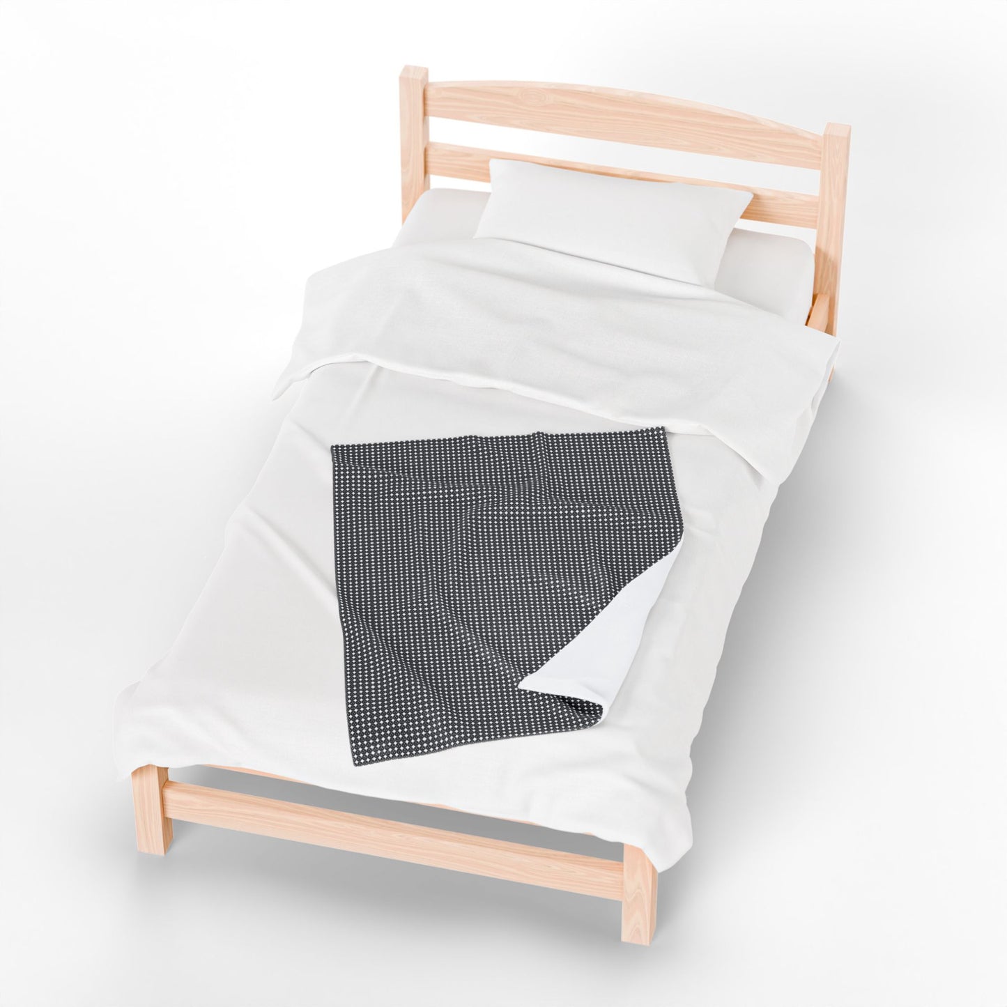 Black and White Plush Pickleball Blanket