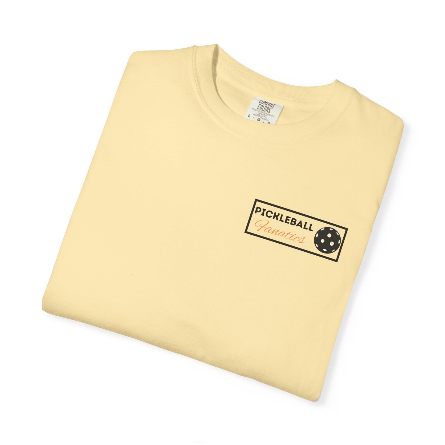 COMFORT COLORS- Pickleball Fanatics black logo T-Shirt