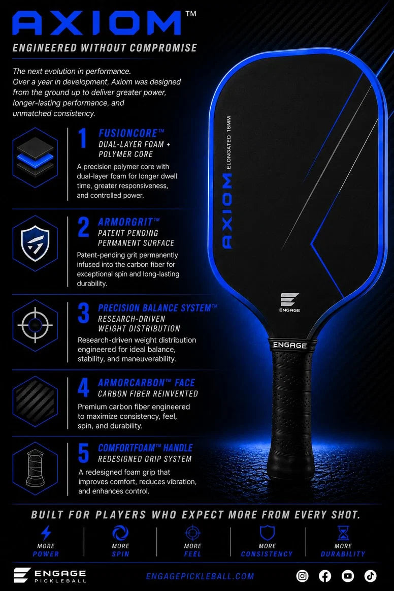 Engage Axiom Widebody Pickleball Paddle | Durable Grit