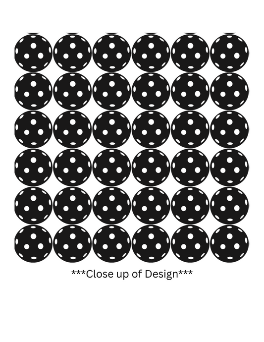 Black and White Plush Pickleball Blanket