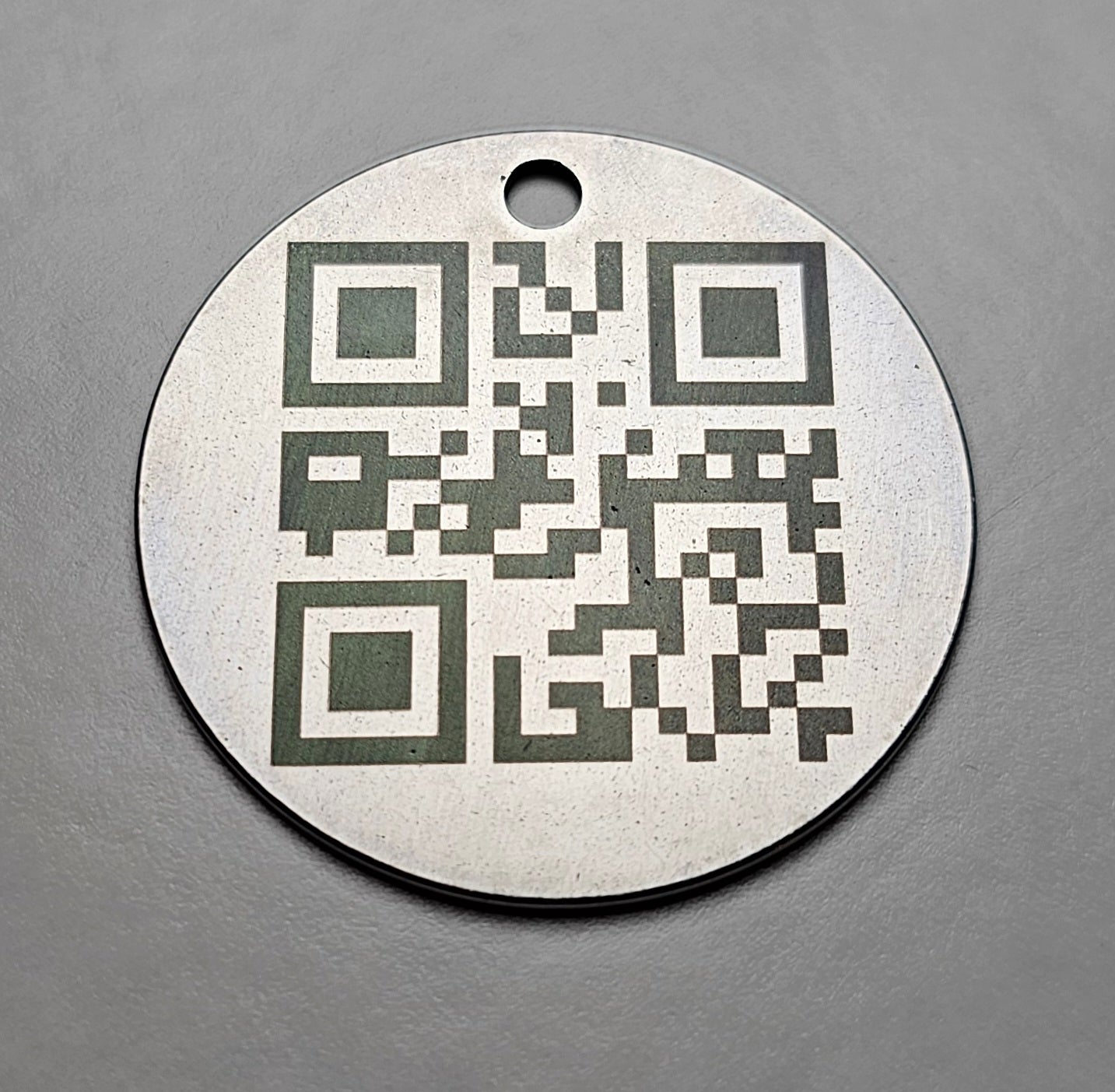 M² Creations Custom Engraved Metal Bag Tag – Fully Personalizable with QR Code or Barcode