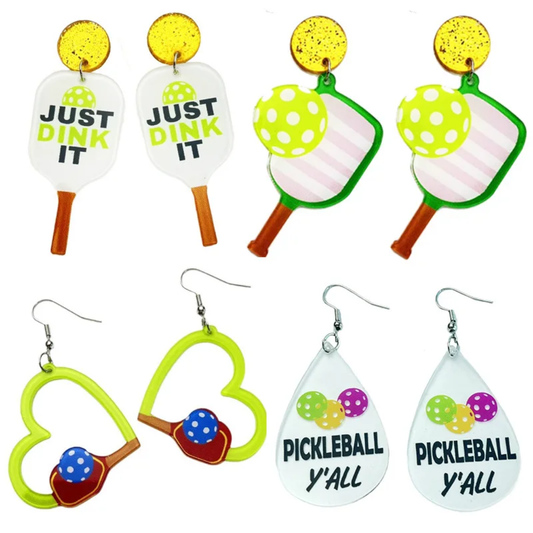 Acrylic Pickleball Earrings